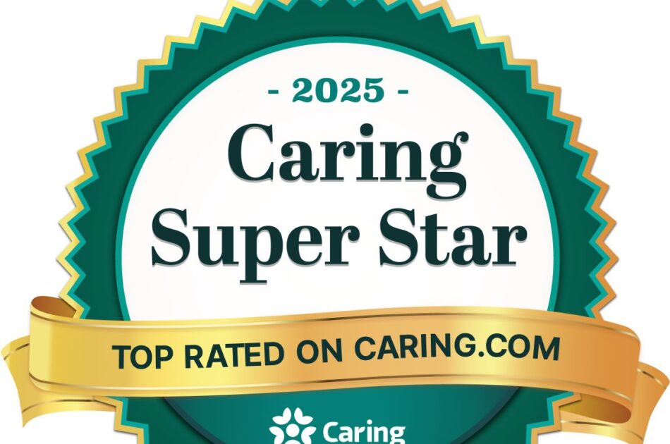 Seal reading "2025 Caring Superstar - Top Rated on caring.com)