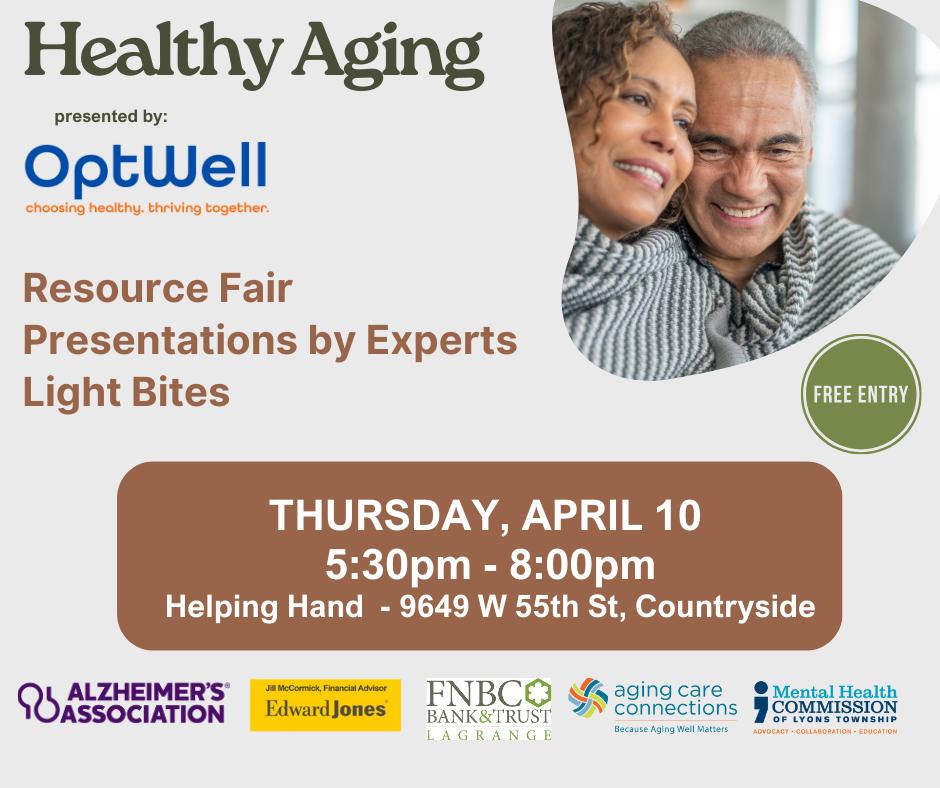 Healthy Aging: Insights & Resources from OptWell and Other LGBA Members (and More) – April 10 in Countryside