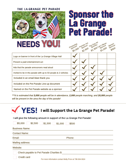 Join the Fun: The La Grange Pet Parade Returns!