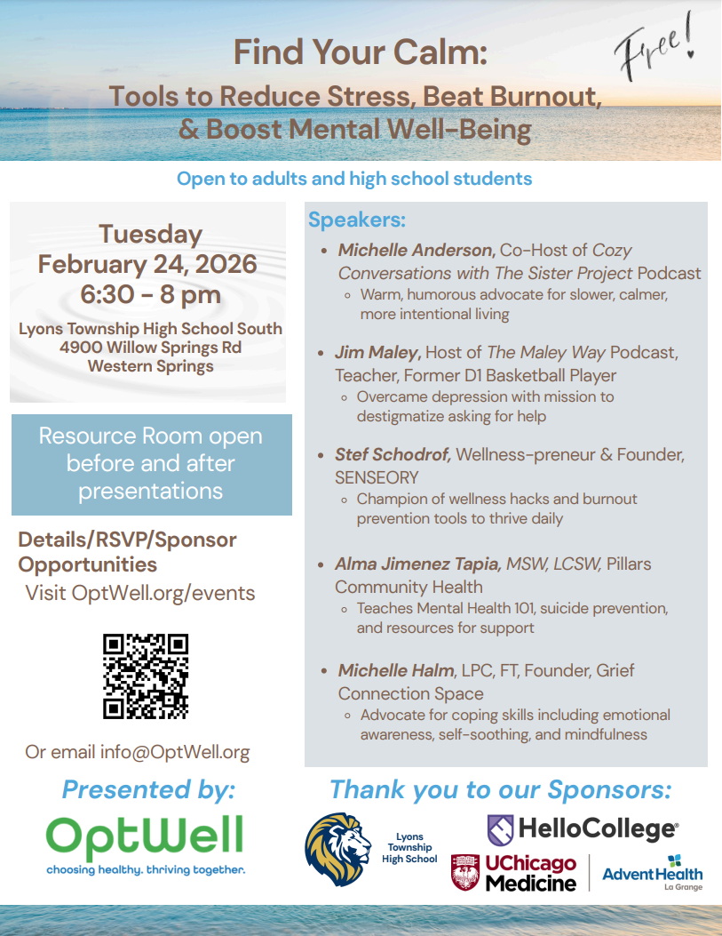 OptWell to Host Free “Find Your Calm” Community Wellness Event on February 24