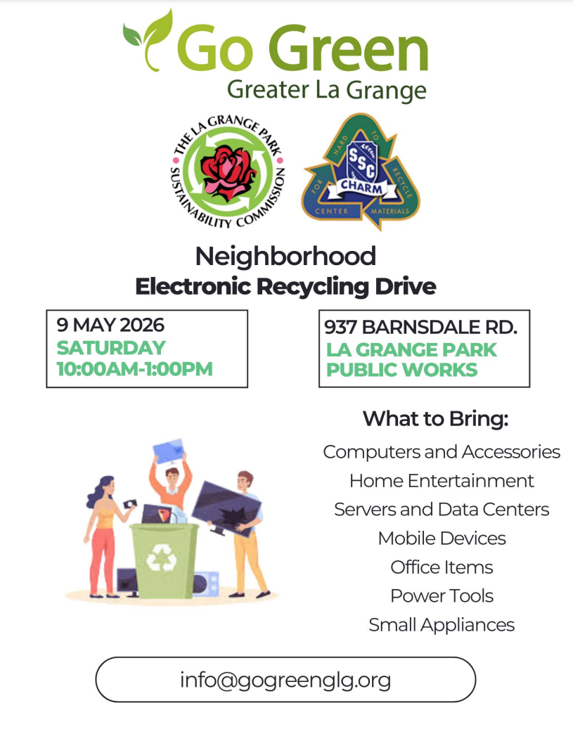 Neighborhood Electronic Recycling Drive Comes to La Grange Park This May