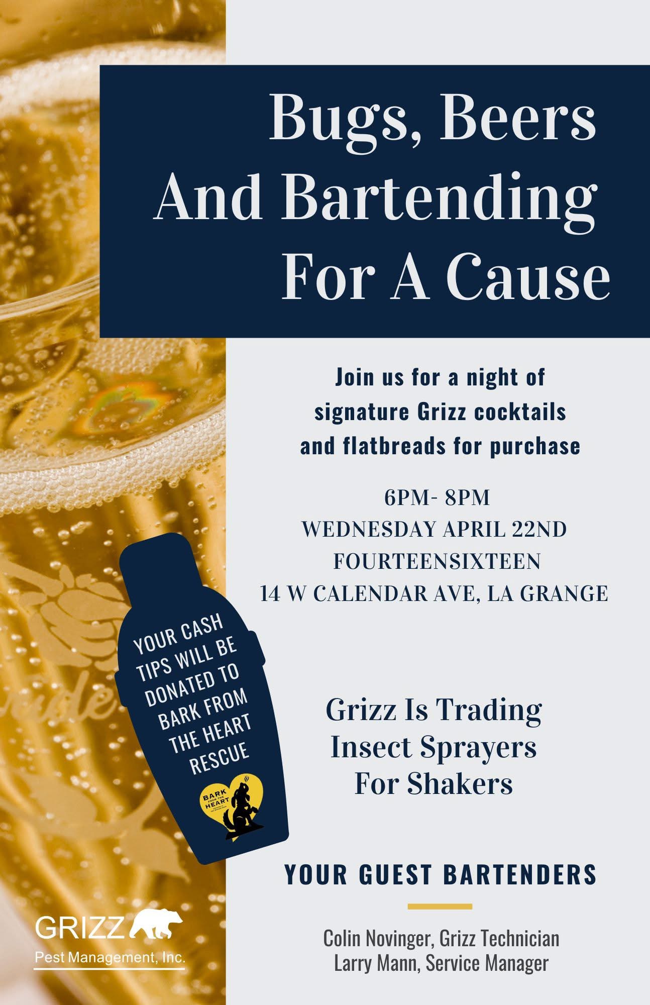 Bugs, Beers & Bartending for a Cause