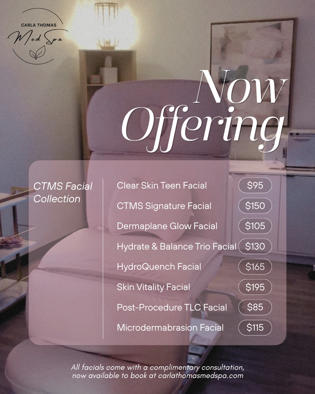 Carla Thomas Med Spa Expands Services with New Facial Menu and Growing Aesthetics Team
