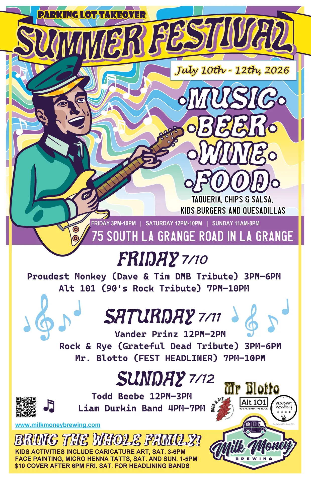 Milk Money Brewing’s Summer Festival Returns July 10–12 in La Grange