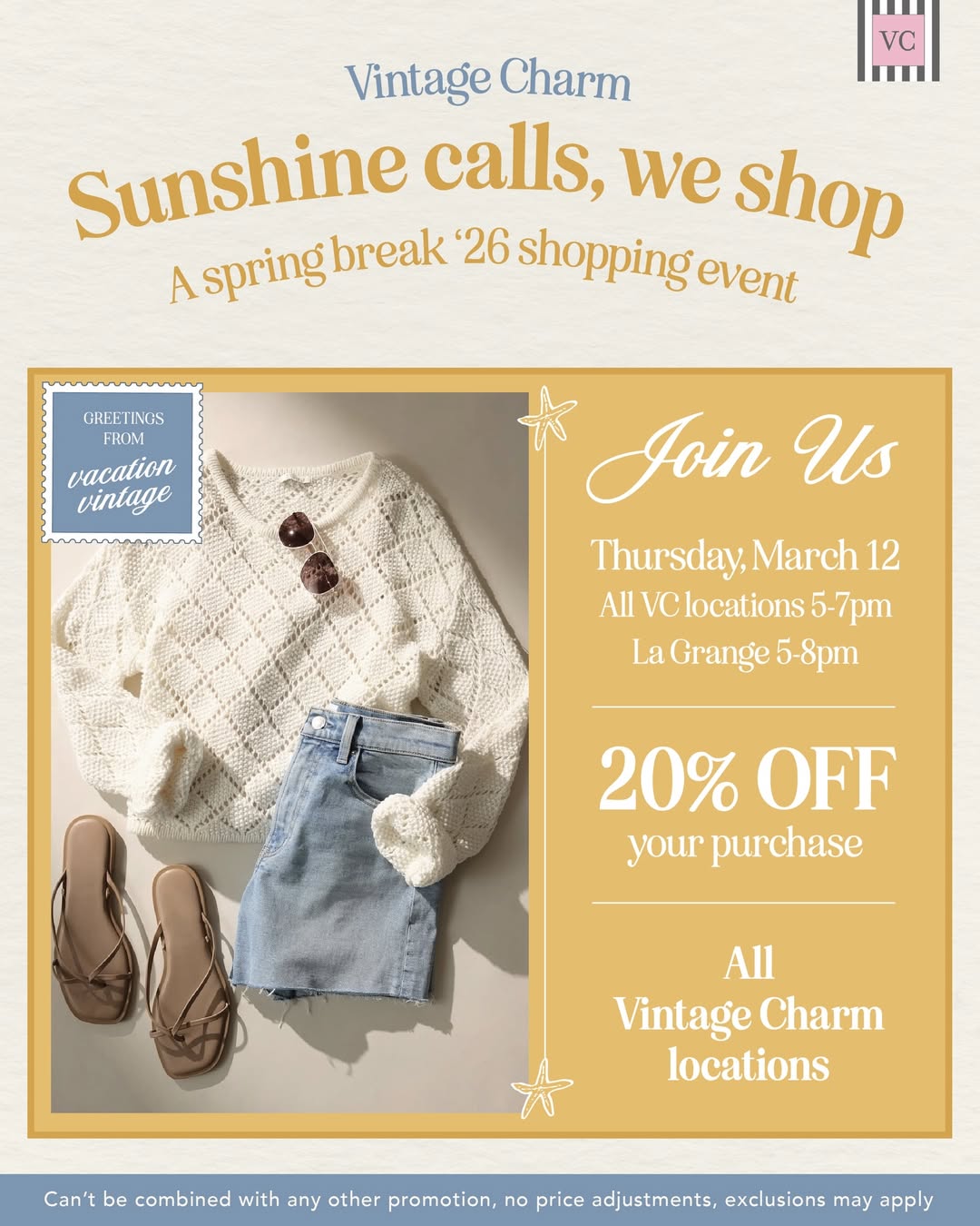 Vintage Charm Spring Shopping Event
